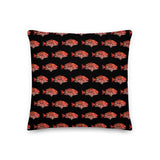 Snapper Patterned Premium Pillow black