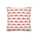 Snapper patterned Premium Pillow white