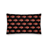 Snapper Patterned Premium Pillow black