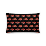Snapper Patterned Premium Pillow black