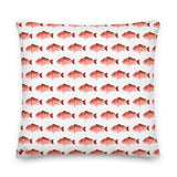Snapper patterned Premium Pillow white