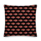 Snapper Patterned Premium Pillow black