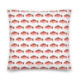 Snapper patterned Premium Pillow white