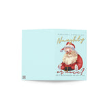 Naughty or Nice? Santa Christmas Greeting card