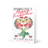 Kissing Fismash Christmas Greeting card