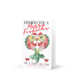 Kissing Fismash Christmas Greeting card