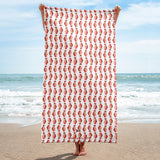 Gyotaku Snapper Slayer Beach Towel