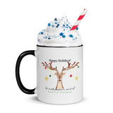 Multicolor Light Deer Christmas Mug with Color Inside