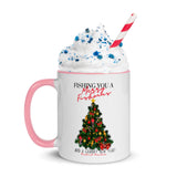 Crabby Christmas Tree Mug with Color Inside