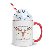 Multicolor Light Deer Christmas Mug with Color Inside