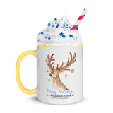 Blue Light Deer Christmas Mug with Color Inside