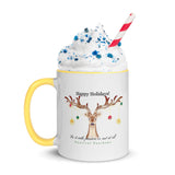 Multicolor Light Deer Christmas Mug with Color Inside