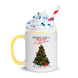 Crabby Christmas Tree Mug with Color Inside