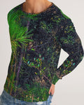 Long sleeve unisex all over camoflage in trees, greens browns