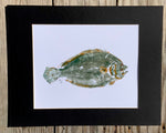 Flounder Fish Gyotaku Print