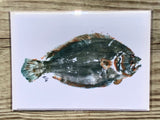 Flounder Gyotaku Cards