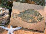 Flounder Gyotaku Cards