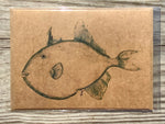 Triggerfish Gyotaku Cards