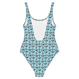 Anchor Blue One-Piece Swimsuit