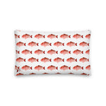 Snapper patterned Premium Pillow white