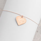 Infinite Love Engraved Silver Heart Necklace