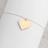 Infinite Love Engraved Silver Heart Necklace