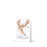 Blue Deer Christmas Greeting card