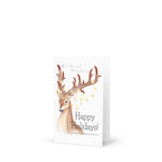 Yellow Deer Christmas Greeting card