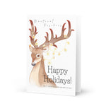 Yellow Deer Christmas Greeting card