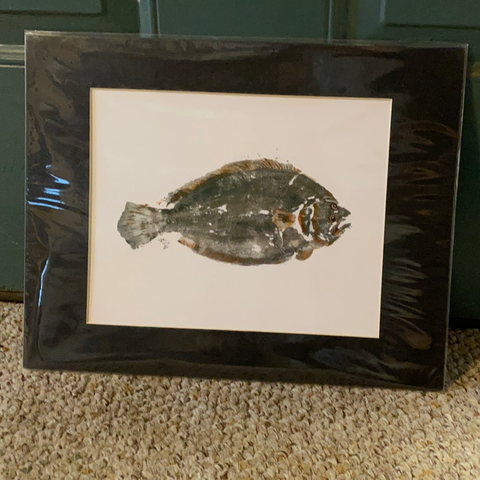 Flounder Fish Gyotaku Print