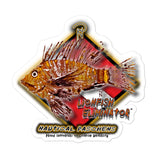Lionfish Eliminator Dive Flag Sticker