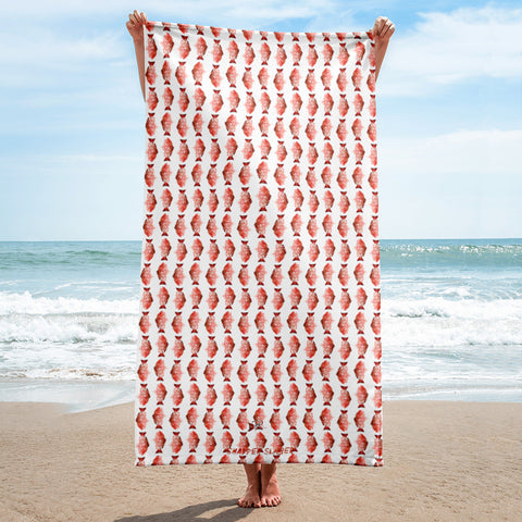 Gyotaku Snapper Slayer Beach Towel