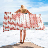 Gyotaku Snapper Slayer Beach Towel