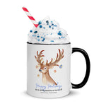 Blue Light Deer Christmas Mug with Color Inside