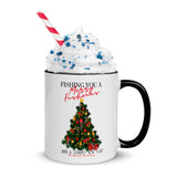 Crabby Christmas Tree Mug with Color Inside