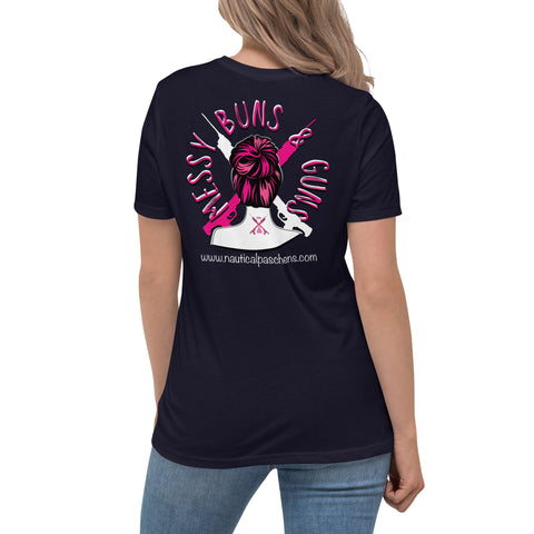 Messy Buns & Guns Women's Relaxed T-Shirt
